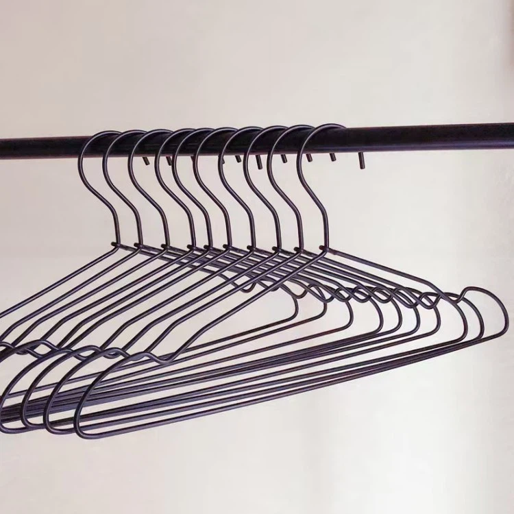 matte black metal hangers Wood hanger supplier china
